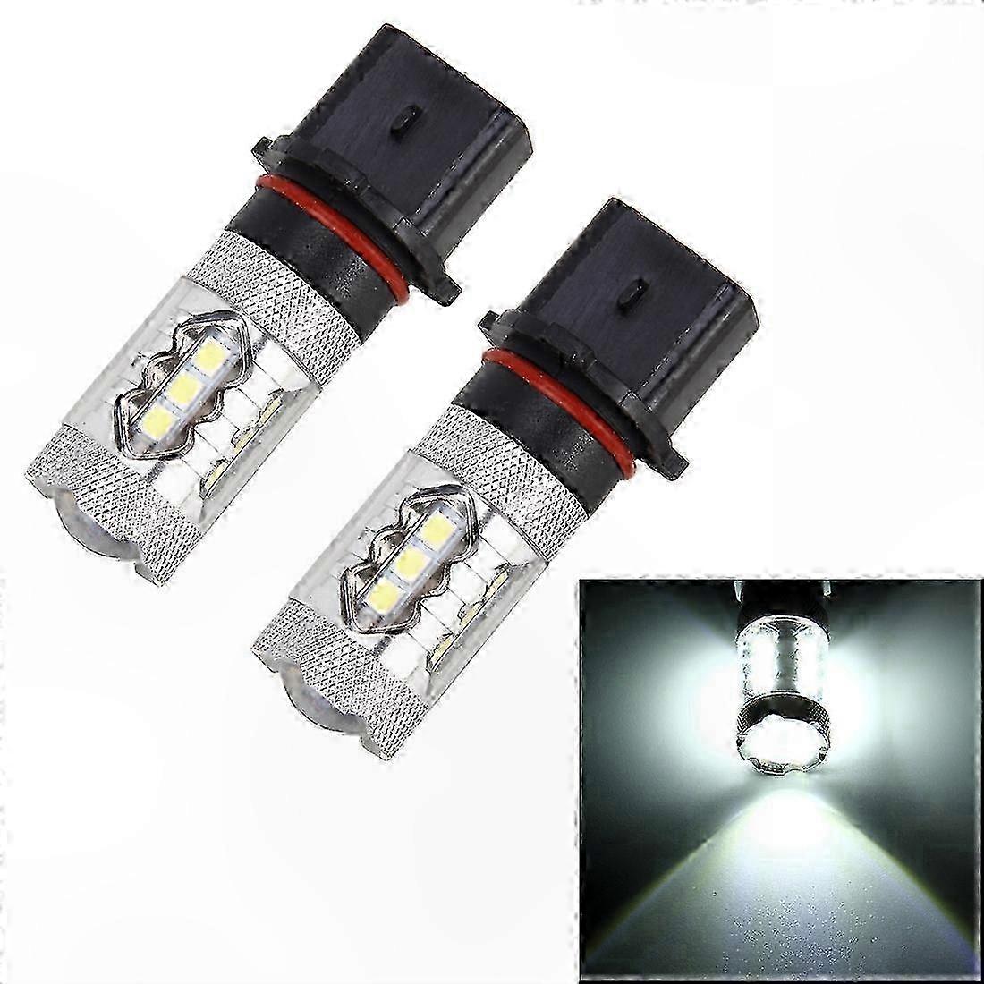 2er-pack Led-nebelscheinwerfer Für Autos, 12 V, 5 W, 250 Lm Mit 16 Smd-2835-chips, Weiß
