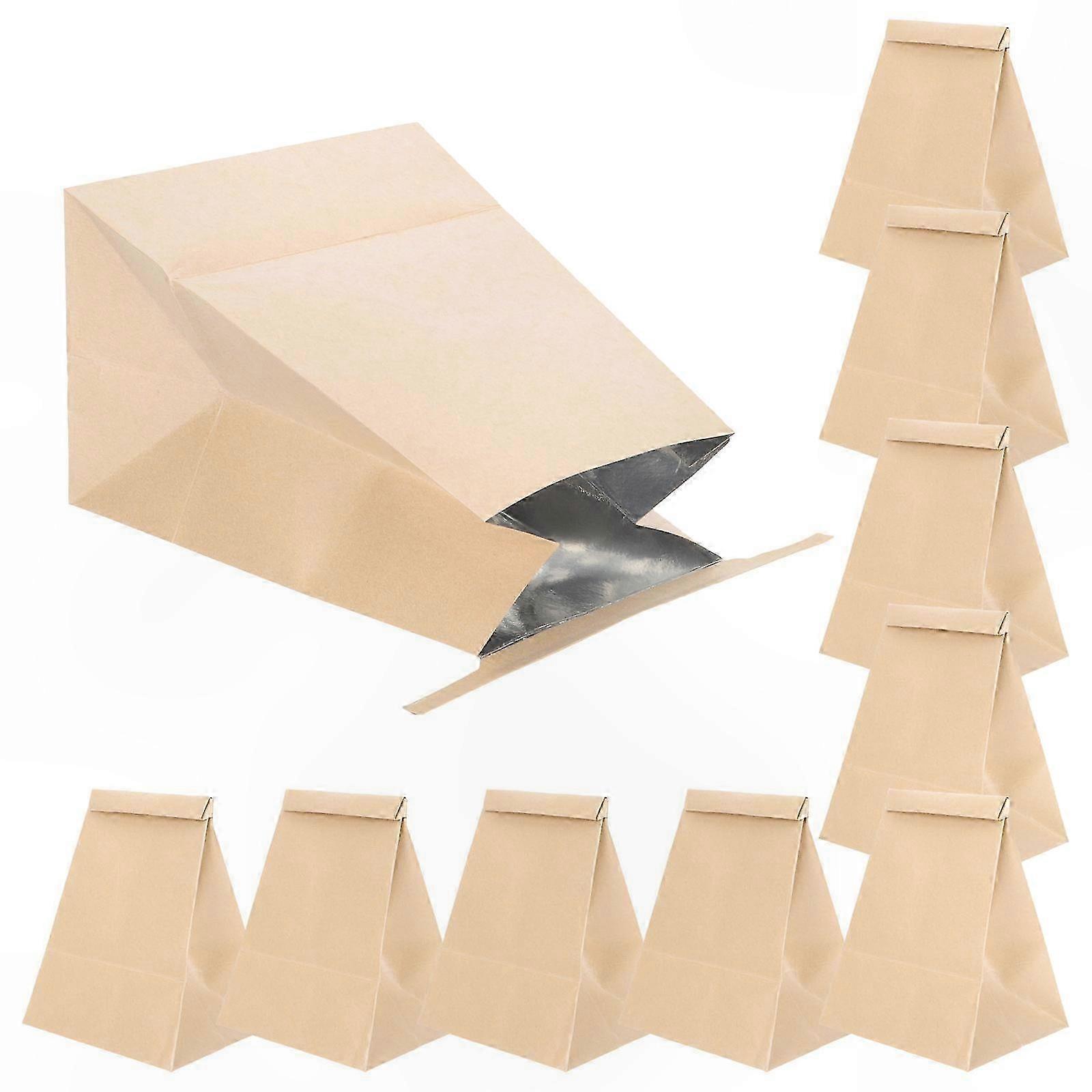 Einweg-kotztüten Gegen Reiseübelkeit, Selbstverschließend, 10er-packung, Hellbraun, 20 X 14,5 X 12 Cm