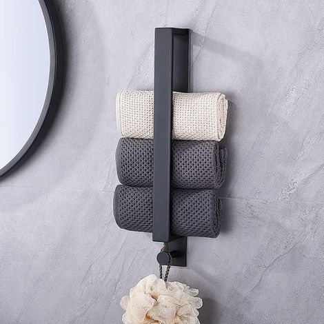 Selbstklebender Gästehandtuchhalter Fürs Badezimmer, Kein Bohren Erforderlich, 40 Cm, Kein Bohren Erforderlich