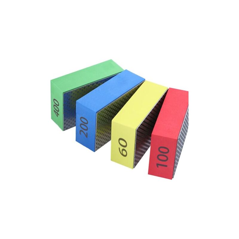Coavas – 4er-pack Diamantpolierpads – Körnungen 60/100/200/400 – Zum Schleifen Von Keramik, Glas, Metall, Holz – Härte 10 Mohs
