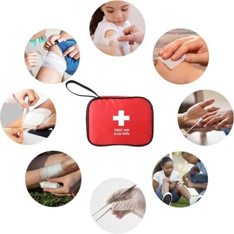 Mini-erste-hilfe-set Mit 180 Teilen, Kleines Medizinset, Erste-hilfe-set Für Auto, Zuhause, Arbeitsplatz, Reisen, Camping, Wandern Und Outdoor-sportarten