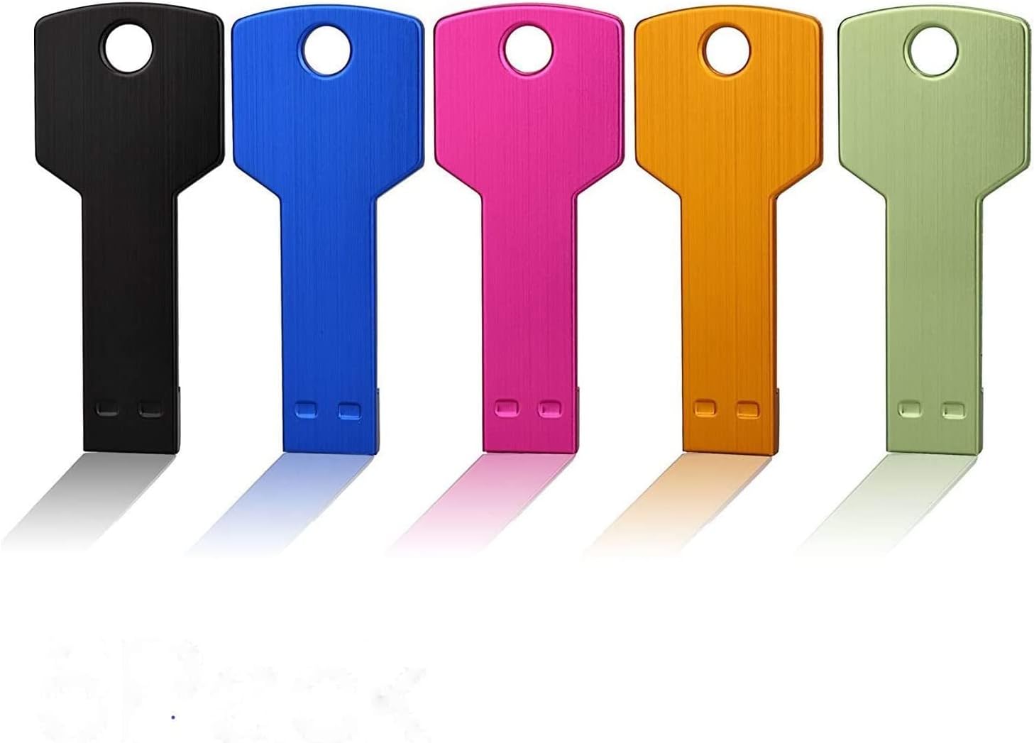 5er-pack 32gb Usb-sticks, Wasserdichte Usb 2.0-sticks Aus Metall, Mehrfarbig, Für Laptop/pc (schwarz, Rosa, Grün, Gold, Blau)