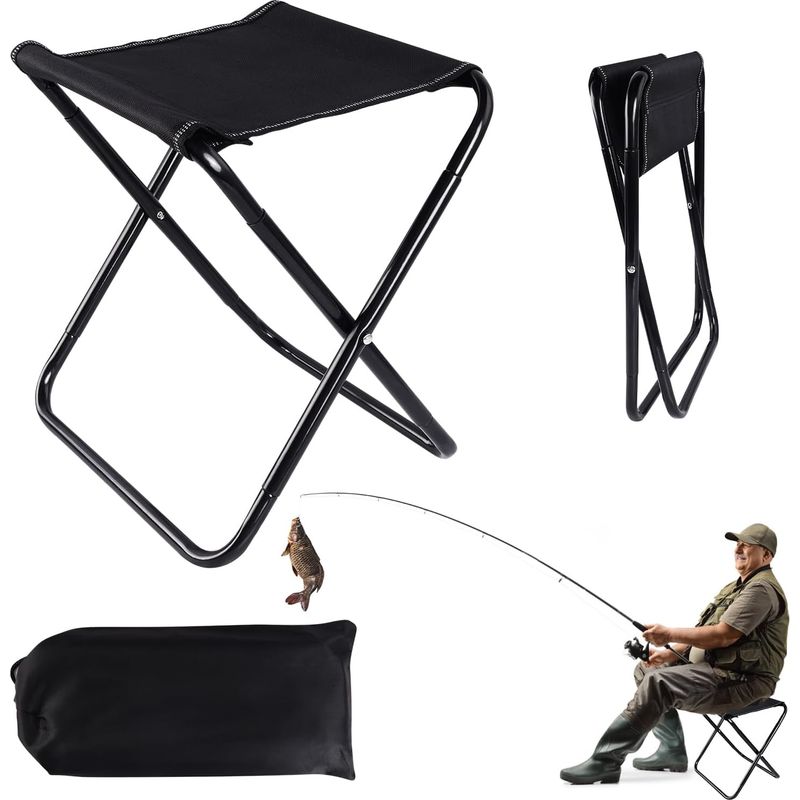 Tragbarer, Faltbarer Campinghocker: Mini-outdoor-falthocker Mit Tasche – Klappstuhl Zum Angeln, Grillen Und Reisen