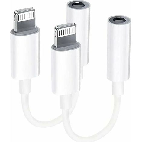 Lightning-auf-3,5-mm-kopfhöreranschluss-adapter – 2er-pack, Mfi-zertifiziert, Kompatibel Mit Iphone 13/12/11/xs/xr Und Ios