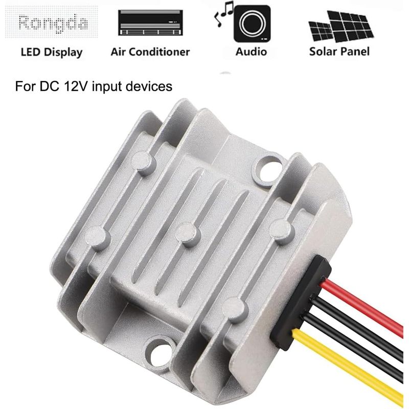 Stück Wasserdichter Dc 12v 3a Spannungsstabilisator/überspannungsschutz/leistungsregler, Dc 8v-40v Auf 12v 36w Automatischer Aufwärts-/abwärtswandler