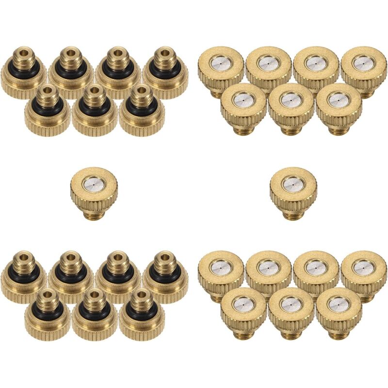 30 Stück Messing-sprühdüsen, 0,5 Mm Öffnung, 10/24 Unc O-ring-ersatzdüsen Für Kälteanlagen, Niederdruckzerstäubung – 0,4 Mm