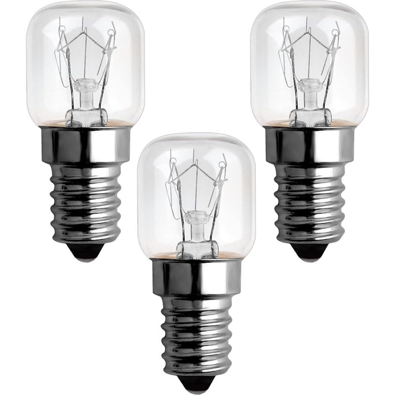 15-w-ofenlampe, 300 °c, E14-fassung, 220–240 V Wechselstrom, E14-glühbirne, Warmweiß (2700 K), E14-zwerglampe Mit Kleinem Schraubsockel Für Mikrowelle, Backofen, Salzkristalllampe, 3 Stück