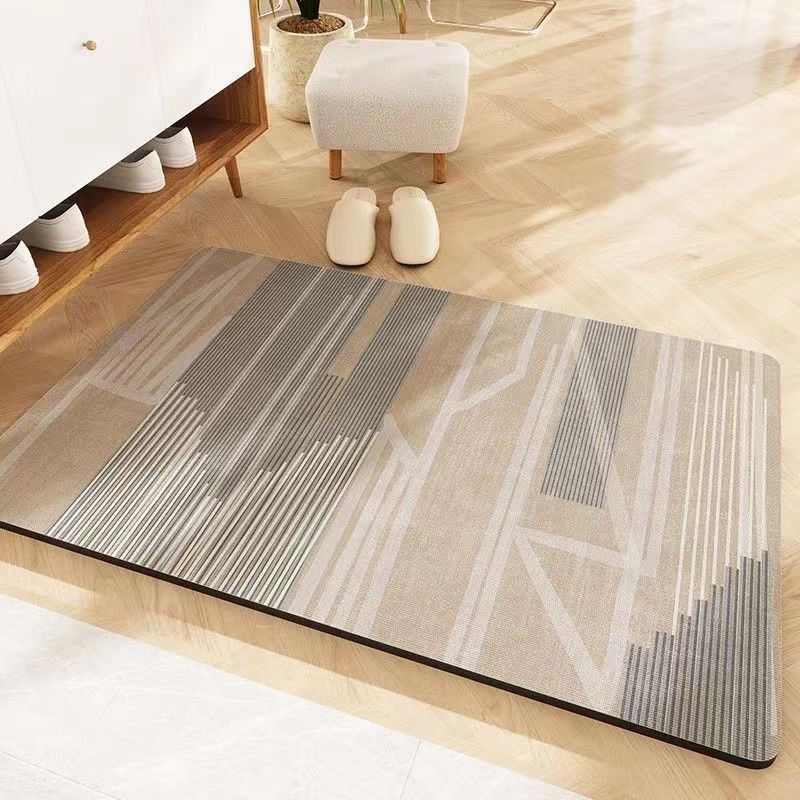 Badezimmer-fußmatte, Graubraun, 4060cm, 1 Stück, Saugfähig, Rutschfest, Schnelltrocknend, Fleckenabweisend.