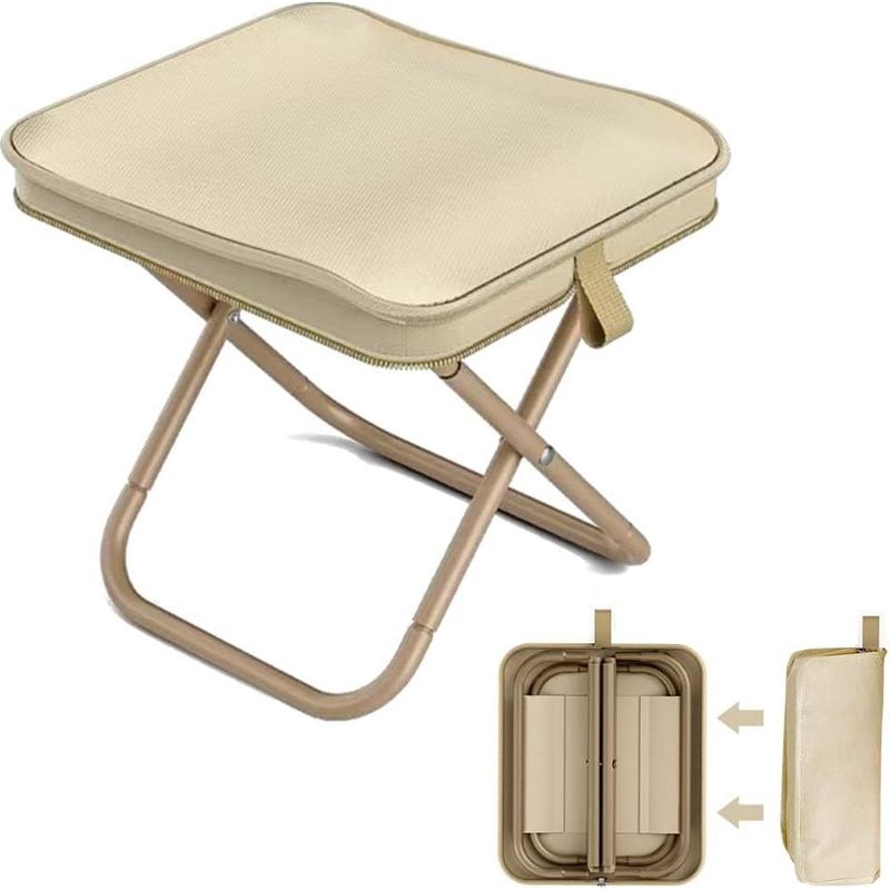 Tragbarer Klapphocker, Faltbarer Campinghocker, Klapphocker Aus Hochfestem Kohlenstoffstahl, Robust Und Langlebig, Für Erwachsene Auf Reisen, Beim Angeln Und Grillen