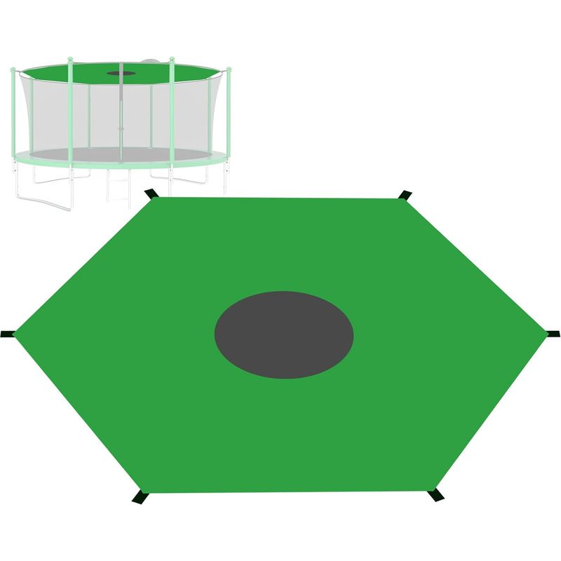 Schutzhülle Für Trampolin, Wasserdichte Abdeckung Passend Für 8-fuß-trampoline Mit 6 Stangen, Reißfeste Außenabdeckung