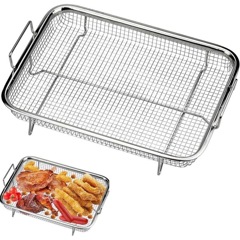 Grillkorb, Edelstahlgrill Mit Griff, Formkorb, Belüftungsgitter, Kupfer-bratplatte, Grill Zum Grillen Und Kühlen