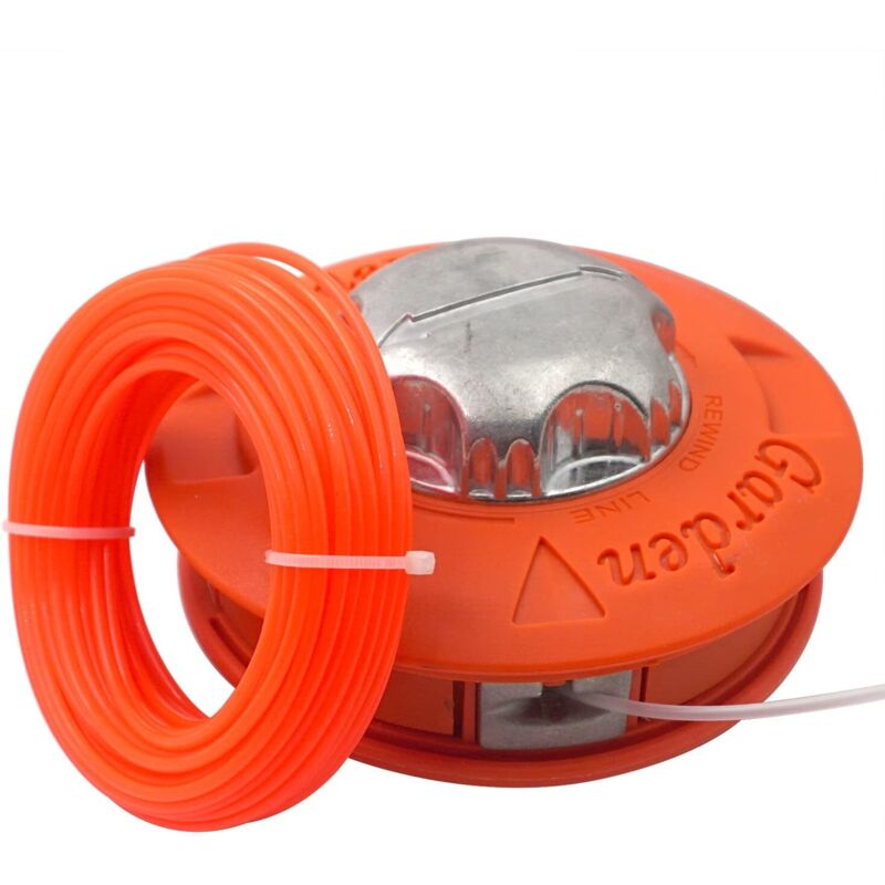 Ersatz-trimmerkopf Für Freischneider Mit M10 X 1,25 Linksgewinde, 15 M Schnittlänge, 2,4 Mm Kantentrimmer, Universeller Trimmerkopf, Orange Farbe -