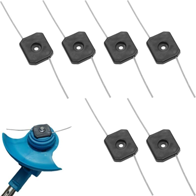 Wirerope Set Mit 6 Abs-kunststoff-freischneiderköpfen 150 Mm – Zubehör Für Elektrische Trimmer Für Gärten, Rasenflächen Und Nutzpflanzen -