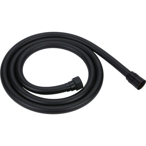 Schwarzer, Flexibler Duschschlauch, 1,5 M, Pvc, Mit Doppeltem Verdrehschutz, Universeller Ersatzduschschlauch, Mit Hochwertigem Doppelmessingkopf, Verdrehschutz