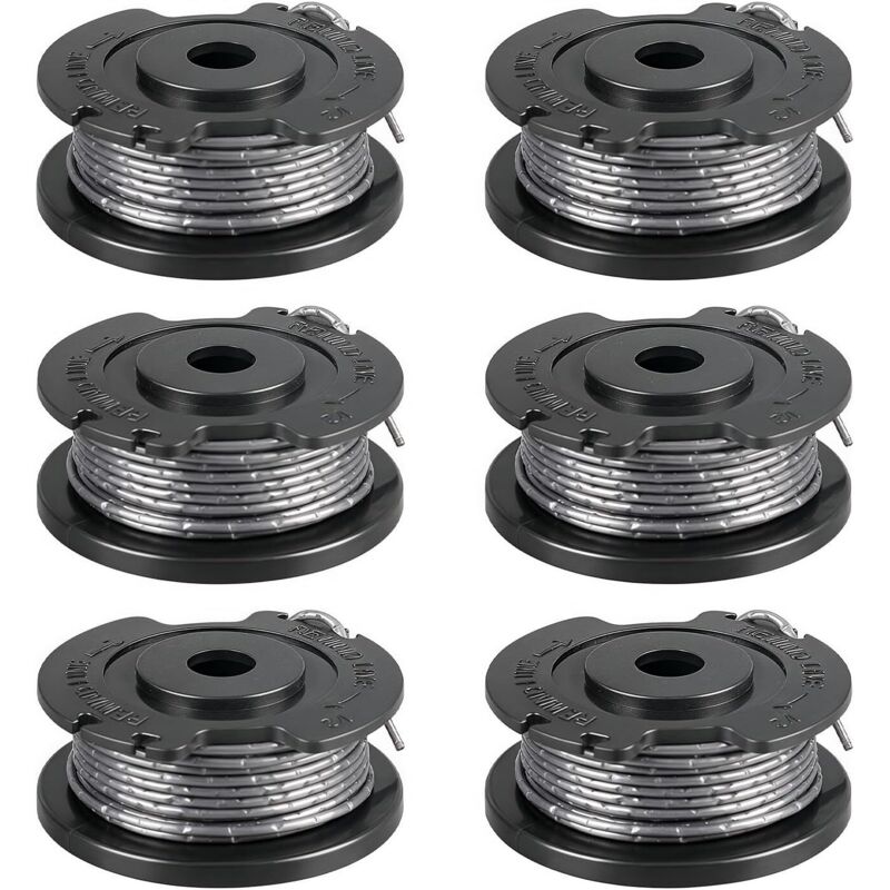 F016800569 Packung Mit 6 Freischneiderspulen, Kompatibel Mit Bosch Art 23 Sl, 26 Sl, Easygrasscut 18, 23, 26, 18-230, 18-260, 1,65 Mm, 4,9 M – 6 Stück