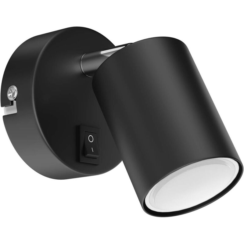 Waika Wandstrahler, Integrierter Schalter, 90° Verstellbarer Kopf, Gu10 Led-leuchtmittel Inklusive, Wohnzimmer, Küche, Büro