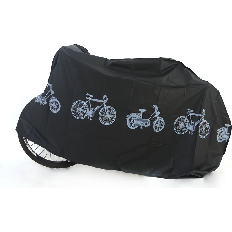 Fahrradabdeckung, Schwarz, 200 Cm X 100 Cm, 1 Stück. Sonnenschutz Für Mountainbikes. Wasser- Und Staubdicht.