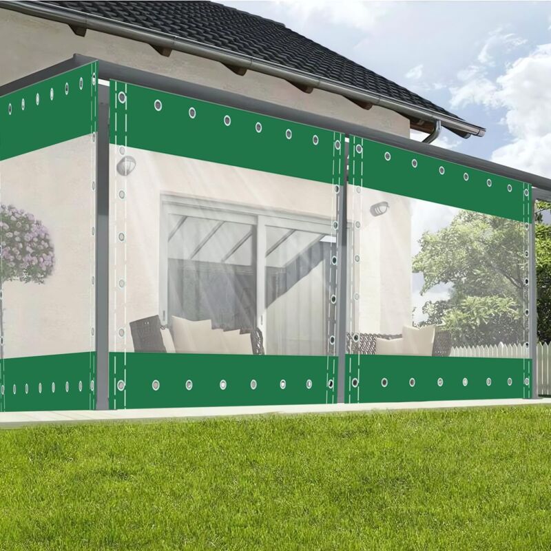 Hochwertige, Transparente Pvc-außenplane Mit Ösen, Regenschutz Für Pergolen, Garagen, Terrassen, 0,8 X M -
