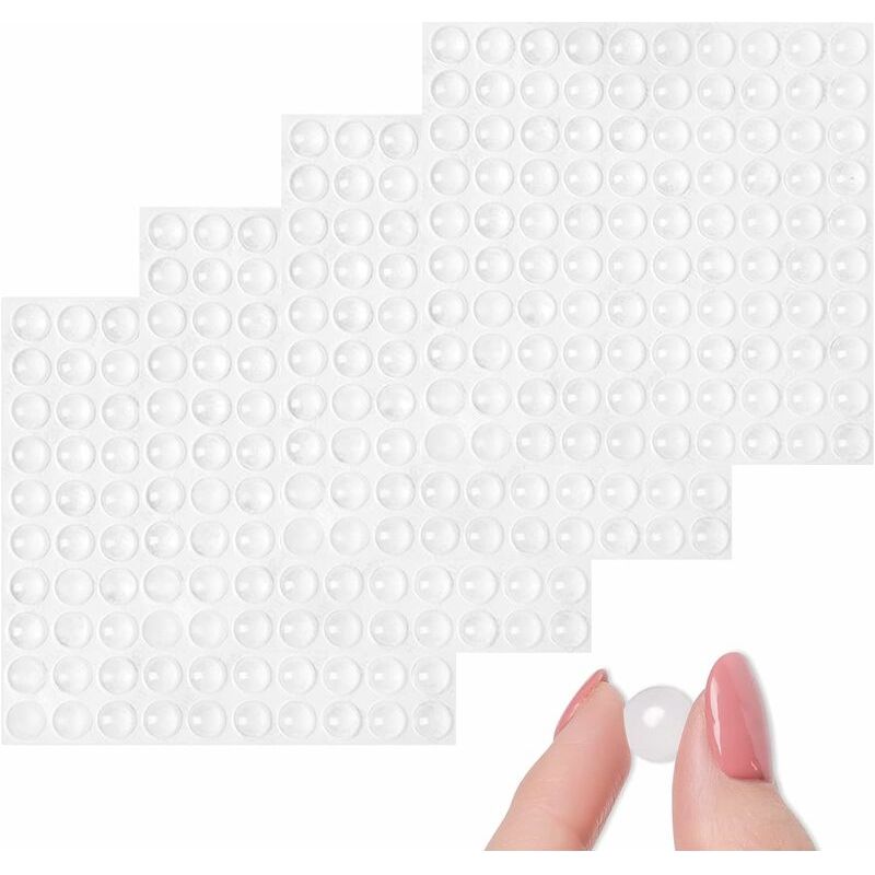 Gummischutzstopper, 4 Stück Wandmontierte Türstopper, Türpuffer, Neues Wiederverwendbares Material, Transparente, Selbstklebende Anti-schock-füße Zum Schutz Von Wänden Und Möbeln.