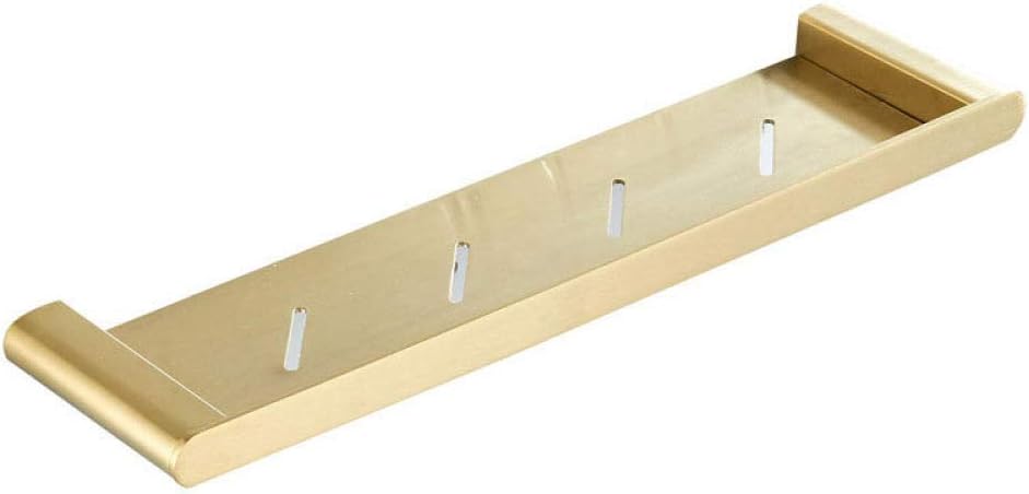 50 Cm Wandregal Fürs Badezimmer – Gebürsteter Edelstahl In Goldoptik – Stabile Befestigung An Massivwänden – Stilvolle Und Langlebige Aufbewahrungsmöglichkeit