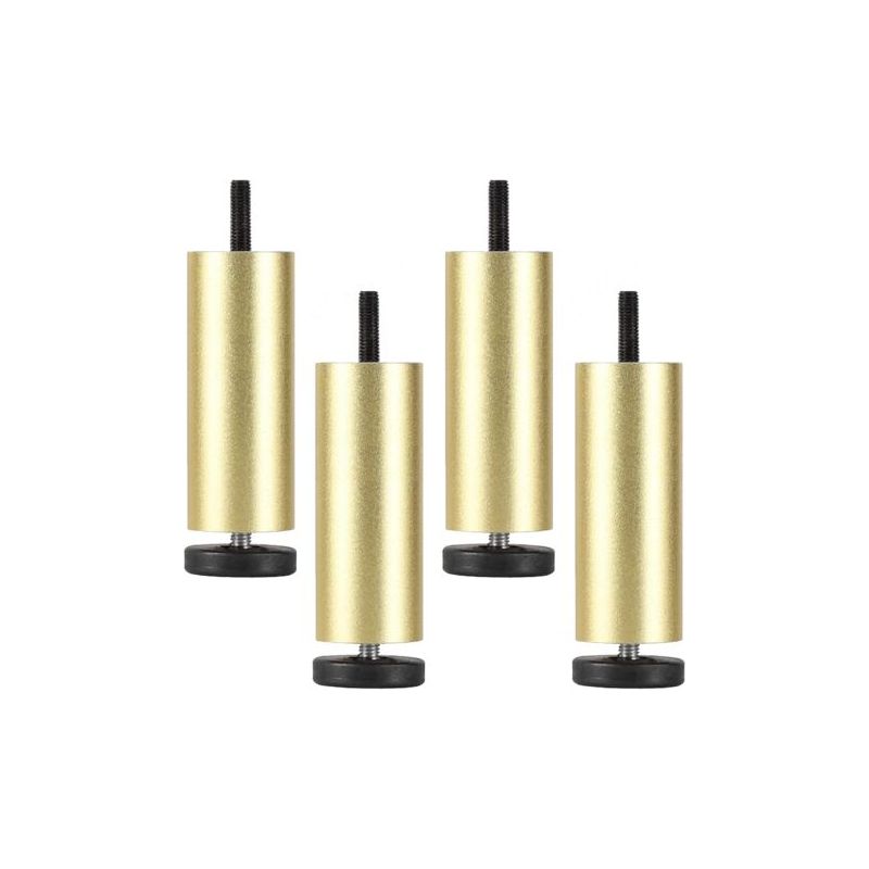 Set Mit 4 Verstellbaren Schrankbeinen, Tischbeinen Aus Aluminium, Ersatzbeinen Für Sofabetttische, Geschliffene Goldene Stützbeine – 12 Cm