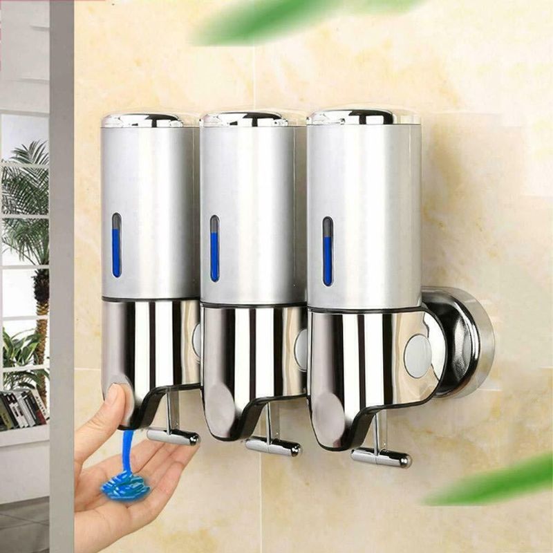 X 500 Ml Wandseifenspender, Flüssigshampoo-spender, Wandbehälter Für Duschshampoo Und Lotion