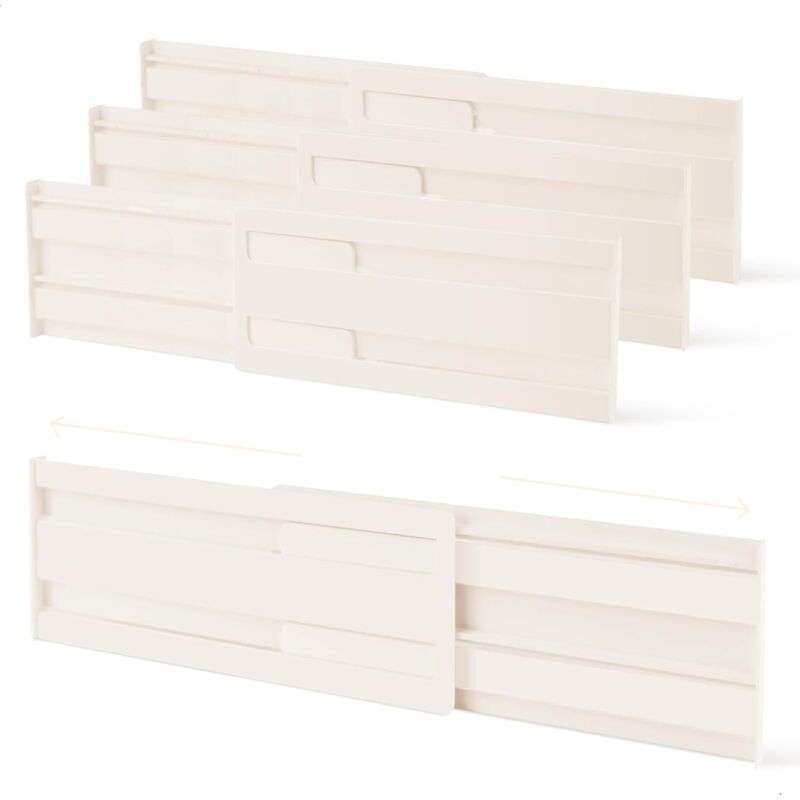 Schubladeneinsätze, Verstellbare Küchenschubladen-organizer, Schubladeneinsätze Für Kommode, Schlafzimmer, Kleiderschrank 27,5-52 Cm, 4 Stück