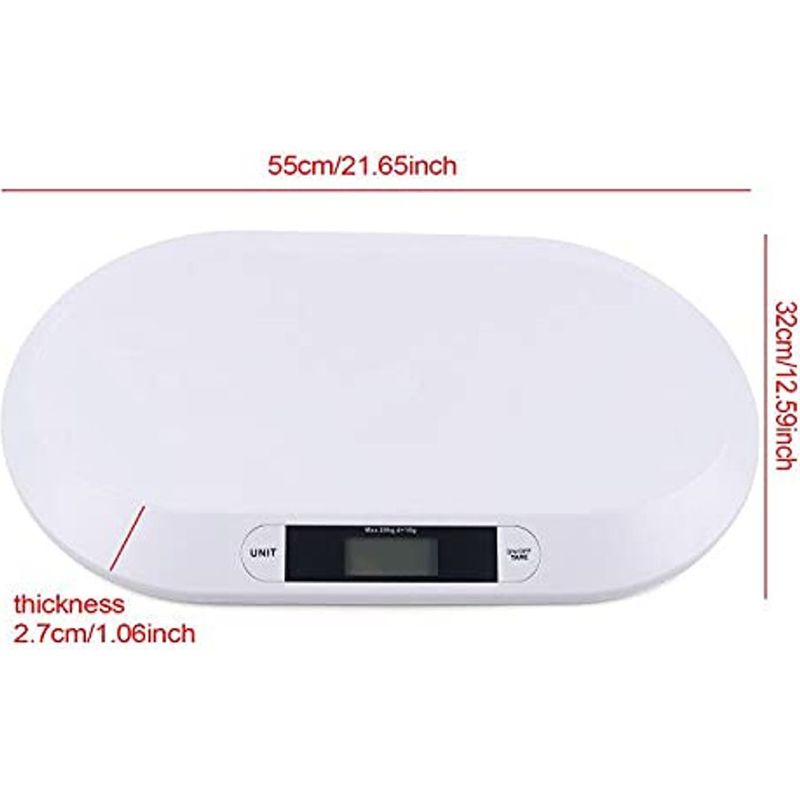 Digitale Babywaage Mit Rutschfesten Füßen Und Lineal. Lcd-display. Tara-funktion. Automatische Abschaltung Bis 20 Kg.