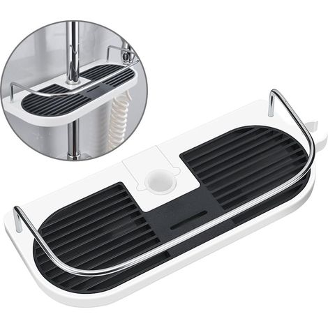 Duschablage Für Duschstangen – Kein Bohren Erforderlich – Badezimmer-organizer-halterung Für Shampoo, Passend Für 19 Mm – 25 Mm Stangen