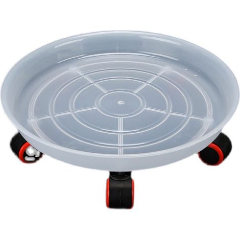 Weißes Tablett Für Blumentöpfe, Innendurchmesser 18 Cm, Fahrbarer Unterbau Für Blumentöpfe Mit Rollen, Blumentopfständer.