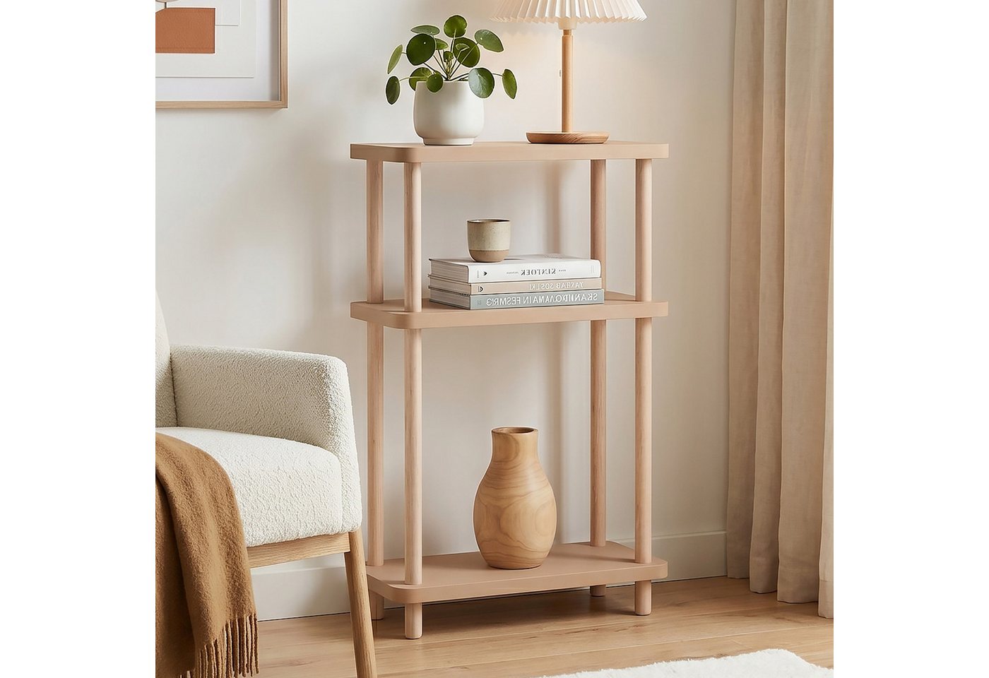 Standregal Nampernu 62x40x18 Cm Cappuccino [en.casa] Bild 3