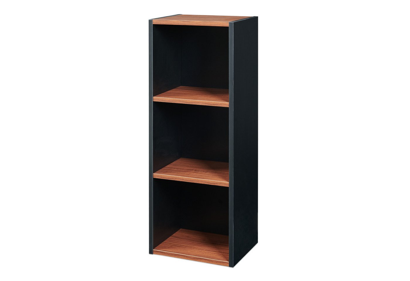 Bücherregal Trond 80x30x23 Cm Schwarz/walnussoptik [en.casa] Bild 3