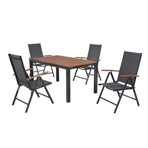Valenza Set 5tlg Alu/textil Ausziehtisch 150 (200) X 90 Cm Bild 5