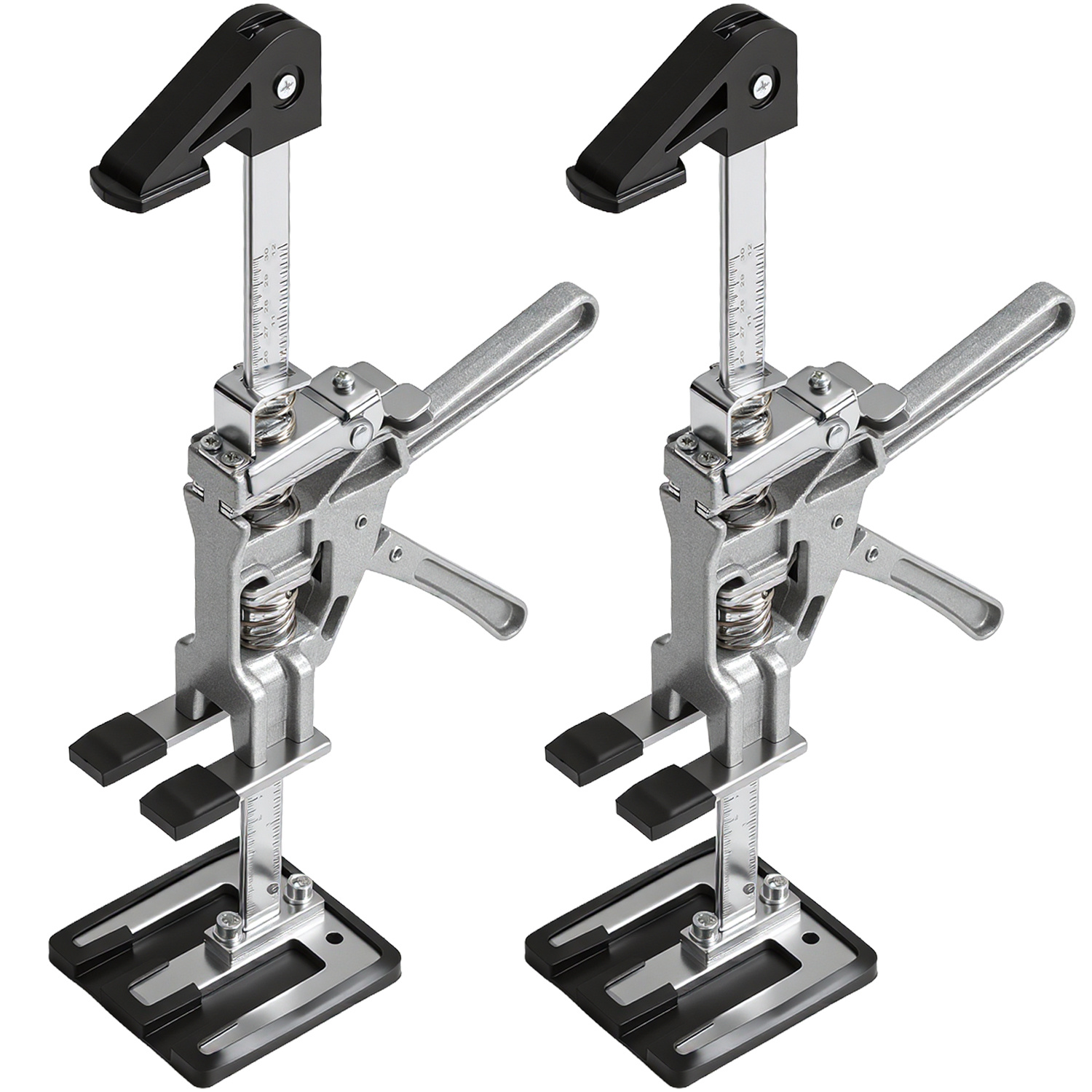 Jiubiaz Möbelheber Set 2 Stück, Verstärkter Montageheber Mit Skala, Fein Einstellbar 0-23 Cm, Für Möbel Und Platten, Bis 150 Kg