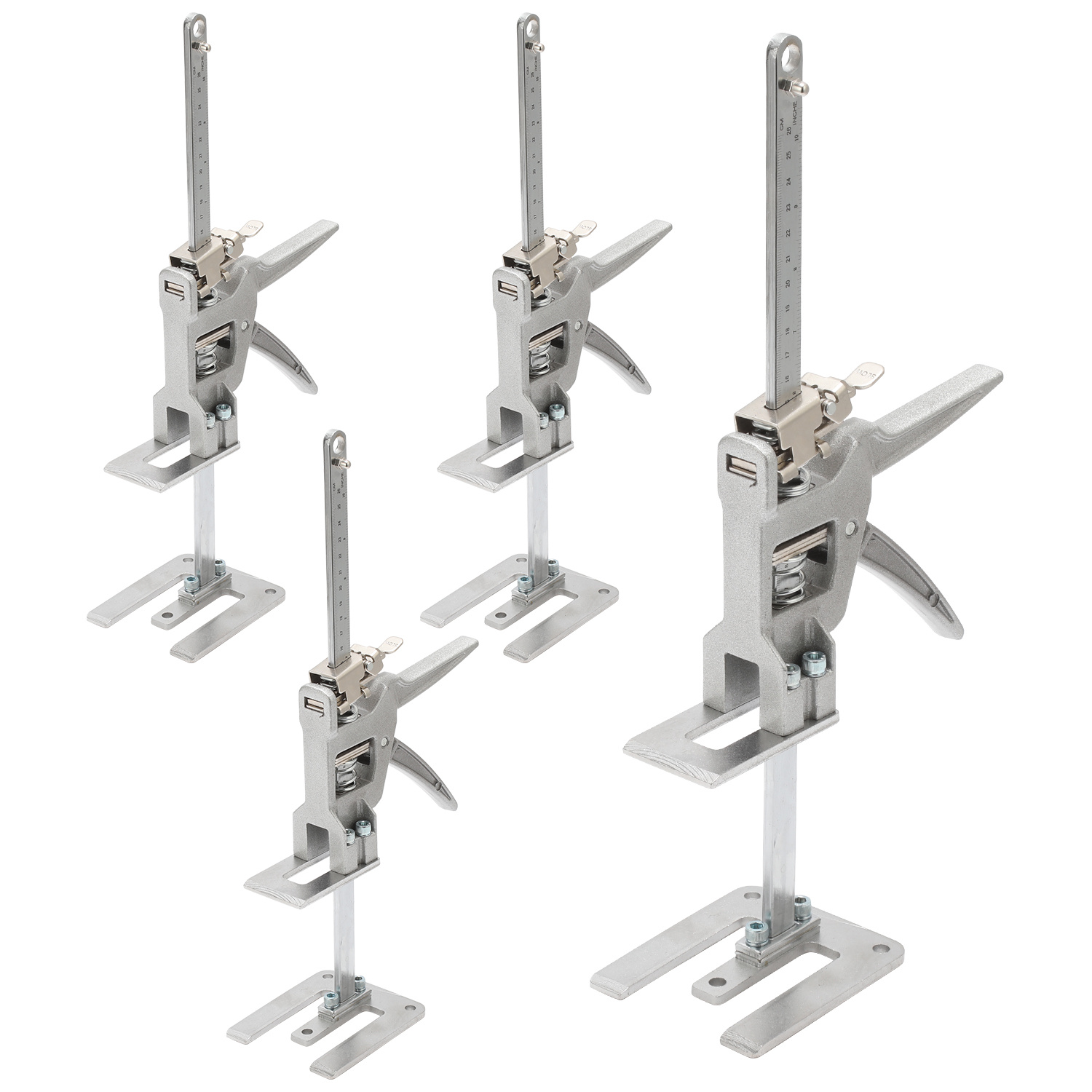 Jiubiaz Möbelheber 4er Set, Arbeitssparender Hebearm Höhenversteller, Montagehilfe Mit Schnell- Und Feinabsenkung Für Möbel Türen Platten