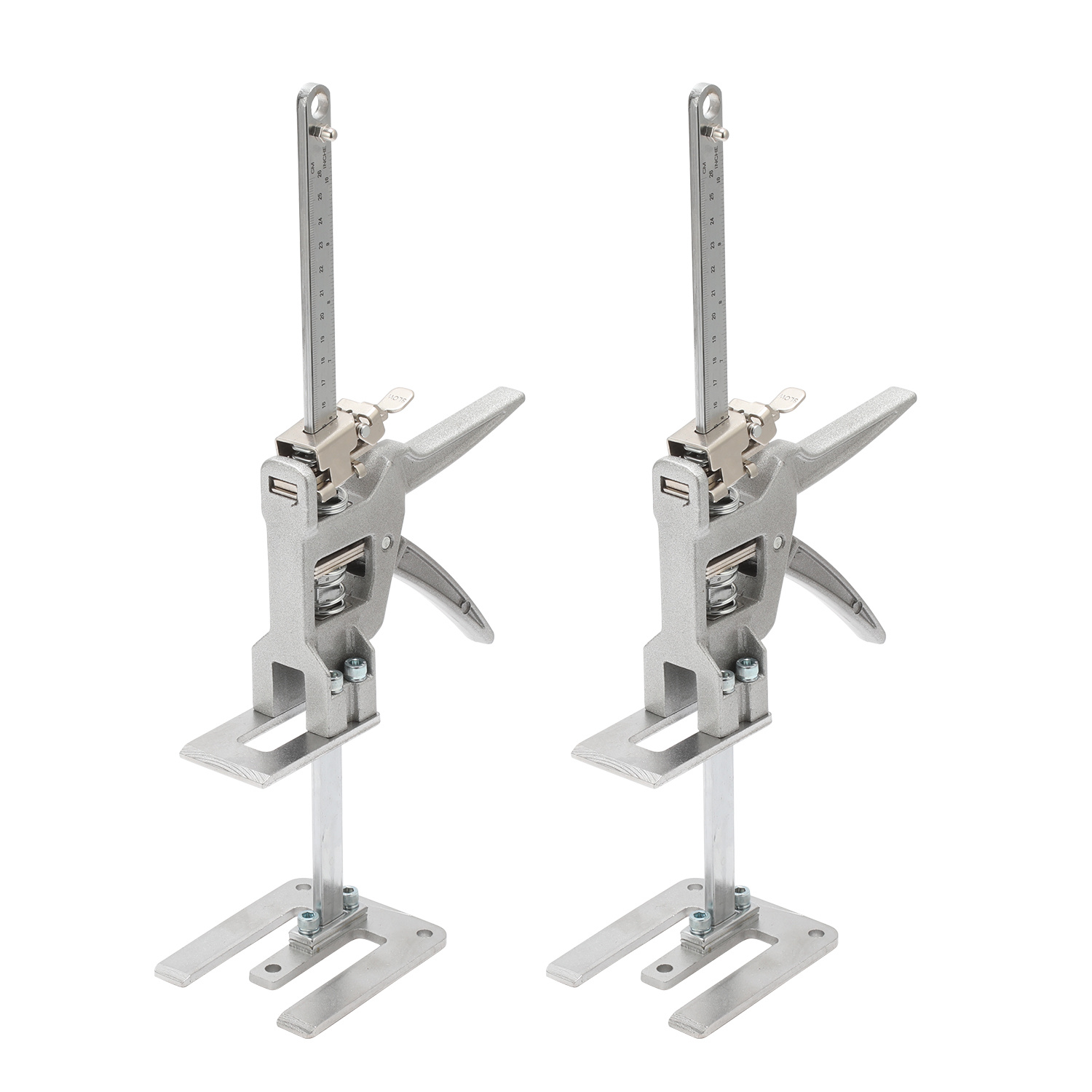 Jiubiaz Möbelheber 2er Set, Arbeitssparender Hebearm Höhenversteller, Montagehilfe Mit Schnell- Und Feinabsenkung Für Möbel Türen Platten