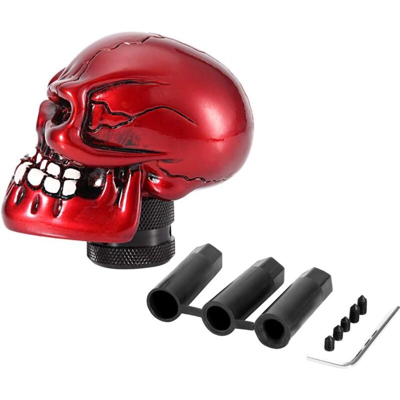 Universeller Schaltknauf Mit Totenkopf (rot), Universeller Schaltknauf Im Knochen-design