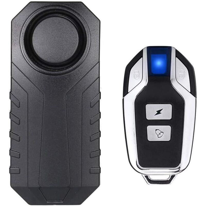 Drahtloser Motorrad-/fahrradalarm, Sicherheits-diebstahlschutzalarm Mit Fernbedienung, Wasserdicht Nach Ip55, 113 Db Superlaut (schwarz)