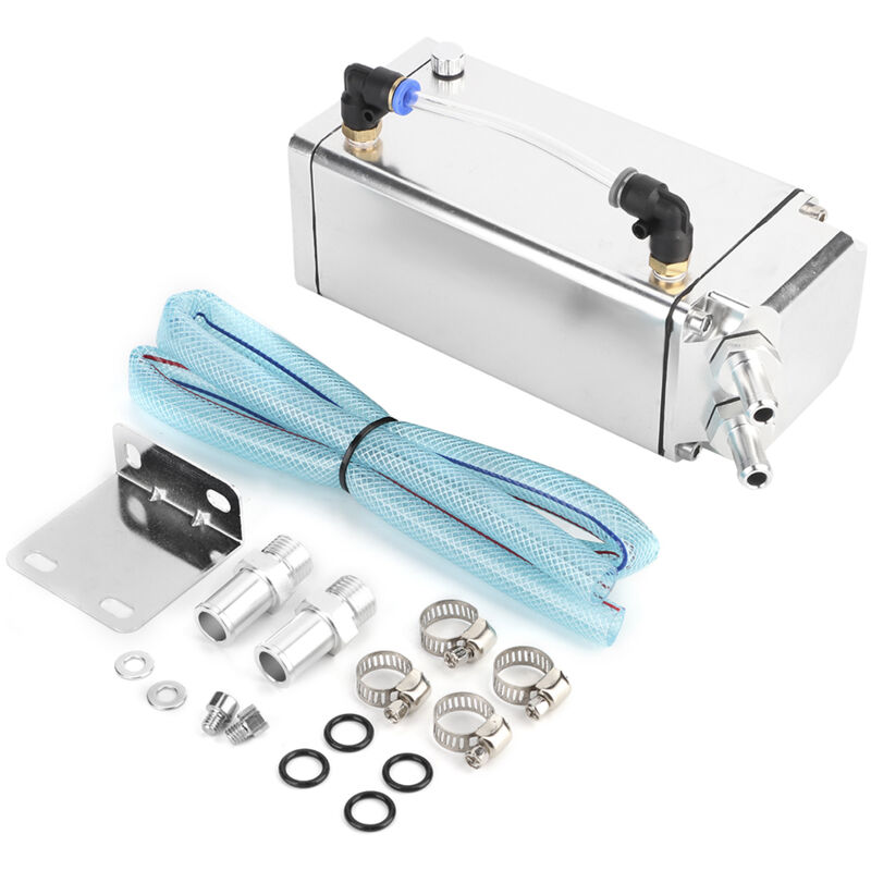 Quadratischer Ölabscheider Aus Aluminium Für Den Rennsport, Entlüftungsbehälter, Tuning-zubehör (silber)