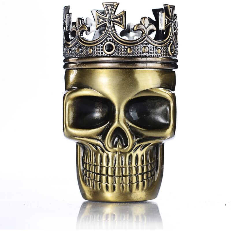 Grinder King Skull Age Crowned King Skull Pollen Crusher Für Gewürze, Kaffee, Kräuter (bronze)
