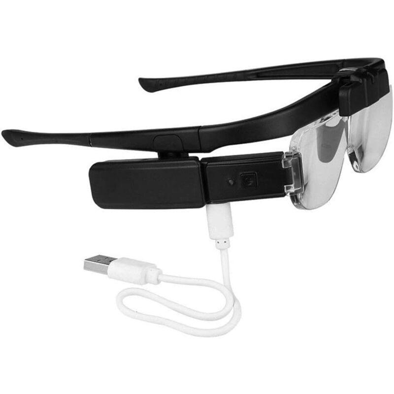 Vergrößerungs-stirnband, Usb-wiederaufladbare Lupe, Freisprech-led-licht, 6 Verstellbare Linsen (1,5x, 2,0x, 2,5x, 3,5x, 4,0x, 4,5x) Zum Lesen, Reparieren Und Für Schönheitsanwendungen (uc05)