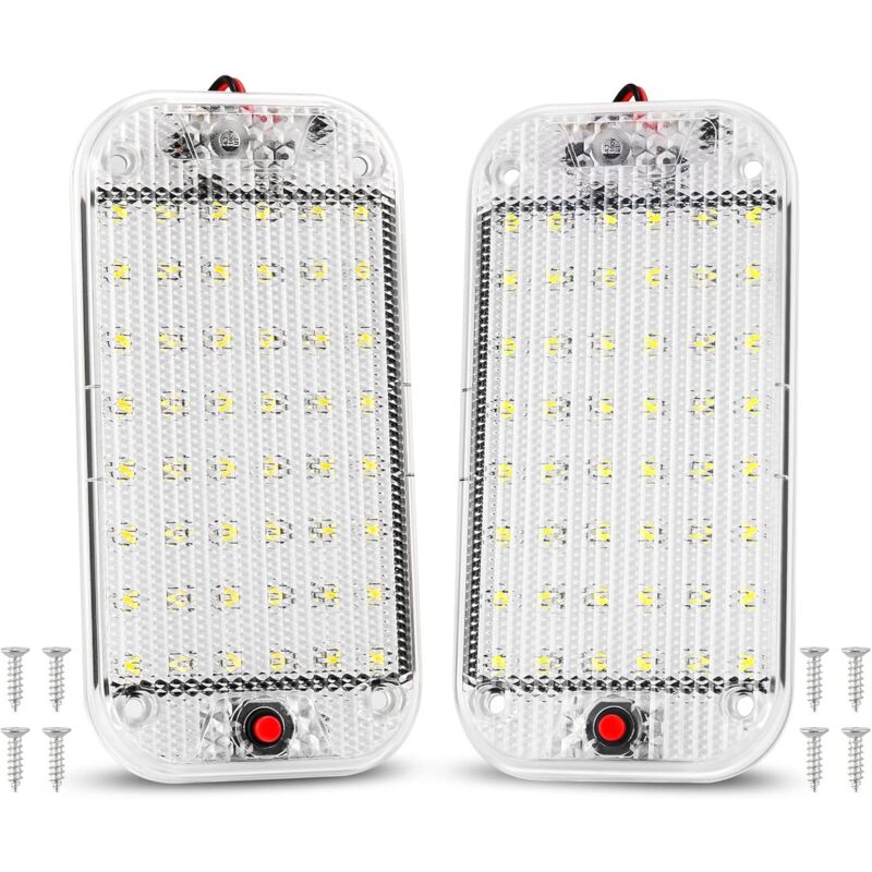 12v Led-innenbeleuchtung, Helle Auto-lichtlampe, 48 Leds Mit Ein-/aus-schalter Für Van, Camping, Boot, 2 Stück