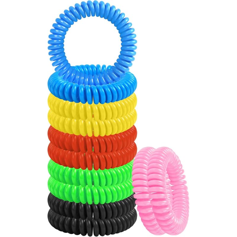 12er-pack Mückenschutzarmbänder, Wasserdichte Mückenschutzarmbänder, Verstellbar Aus Leder Und Eva, Deet-freie Natürliche Armbänder Für Erwachsene, Kinder Und Babys, 300 Stunden Insektenschutz