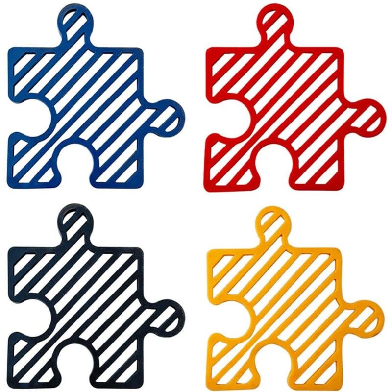 4 Stück Untersetzer, Untersetzer, Puzzle-formen, Tassenuntersetzer, Frei Zusammenstellbar, Aufhängbar, Rutschfeste Untersetzer Für Biergläser, Kaffeetassen