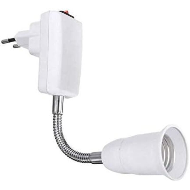 E27-fassung Mit Funkschalter, Weißer Sockel Für E27-glühbirne, Flexibel Mit Arm, Schnellfassung Für Küchenlampe, Wandlampe, Bett-leselampe (ohne Glühbirne)
