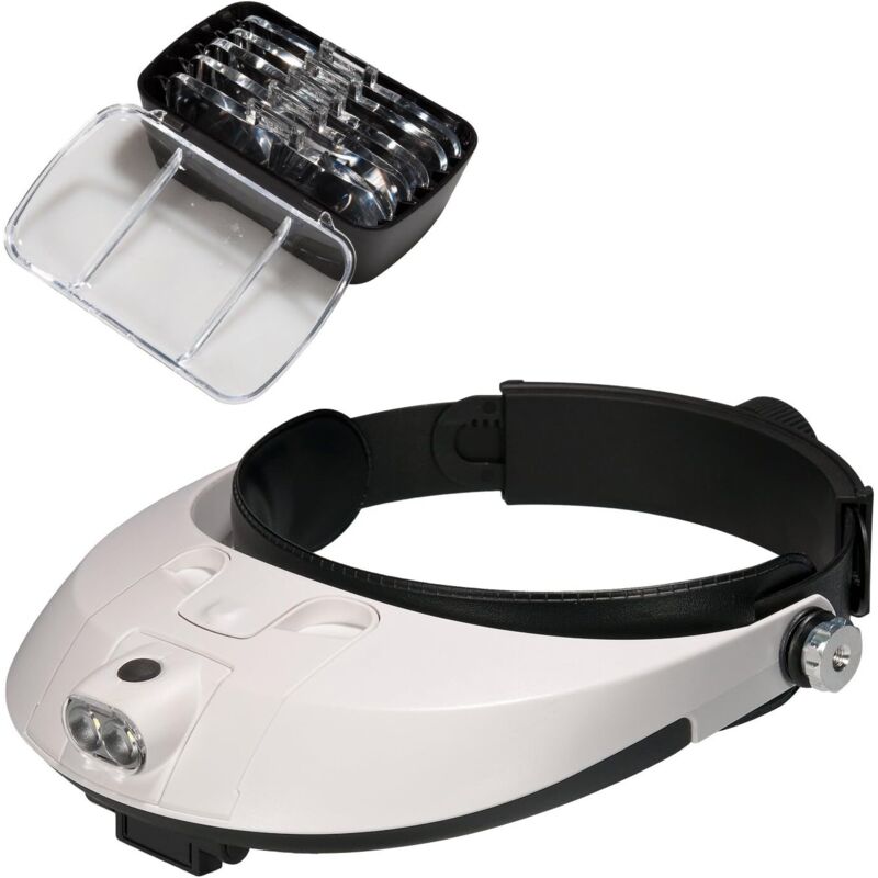Kopf-lupe Mit Led-lampe Lupe Lupe Für Reparaturen, Schmuck, Nähen, Basteln, Leiterplattenprüfung