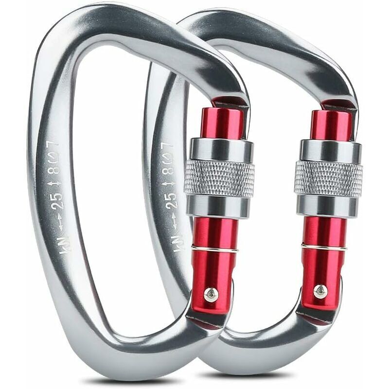 Zweiteiliger Selbstsichernder Kletterkarabiner Aus Edelstahl (7075) Mit D-ring