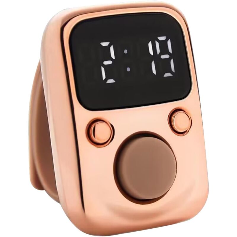 1 Stück Zählwerk Mit Fingeranzeige, Manueller Zähler, Tally-clicker, Timer, Fußballzähler, Usb-aufladung, Dekompression, Manueller Zähler, Roségold