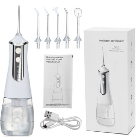 Elektrische Zahnseide Mit Wasserstrahl, 300 Ml – 3 Reinigungsmodi – Usb-aufladbar – Zahnsteinentfernung Und Zahnfleischmassage