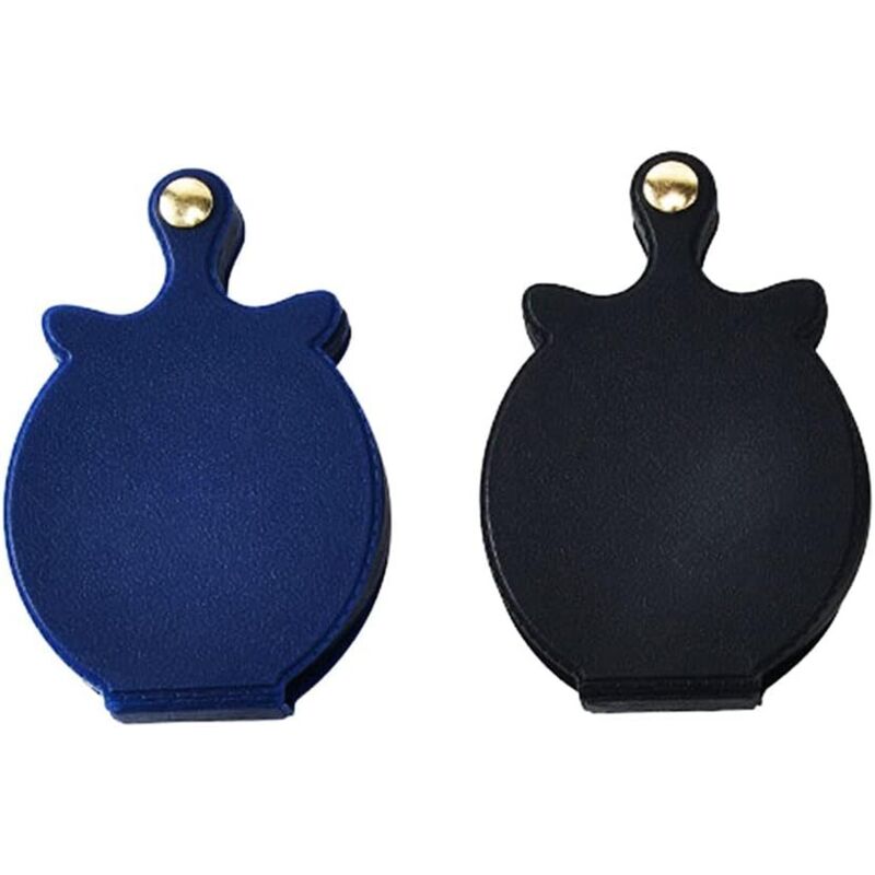 Set Mit 2 Mini-faltlupen Mit Drehbarem Schutzetui Zum Lesen Von Zeitungen, Büchern, Zeitschriften, Für Wissenschaftliche Untersuchungen, Schmuck Und Hobbys (schwarz+blau) Uc20